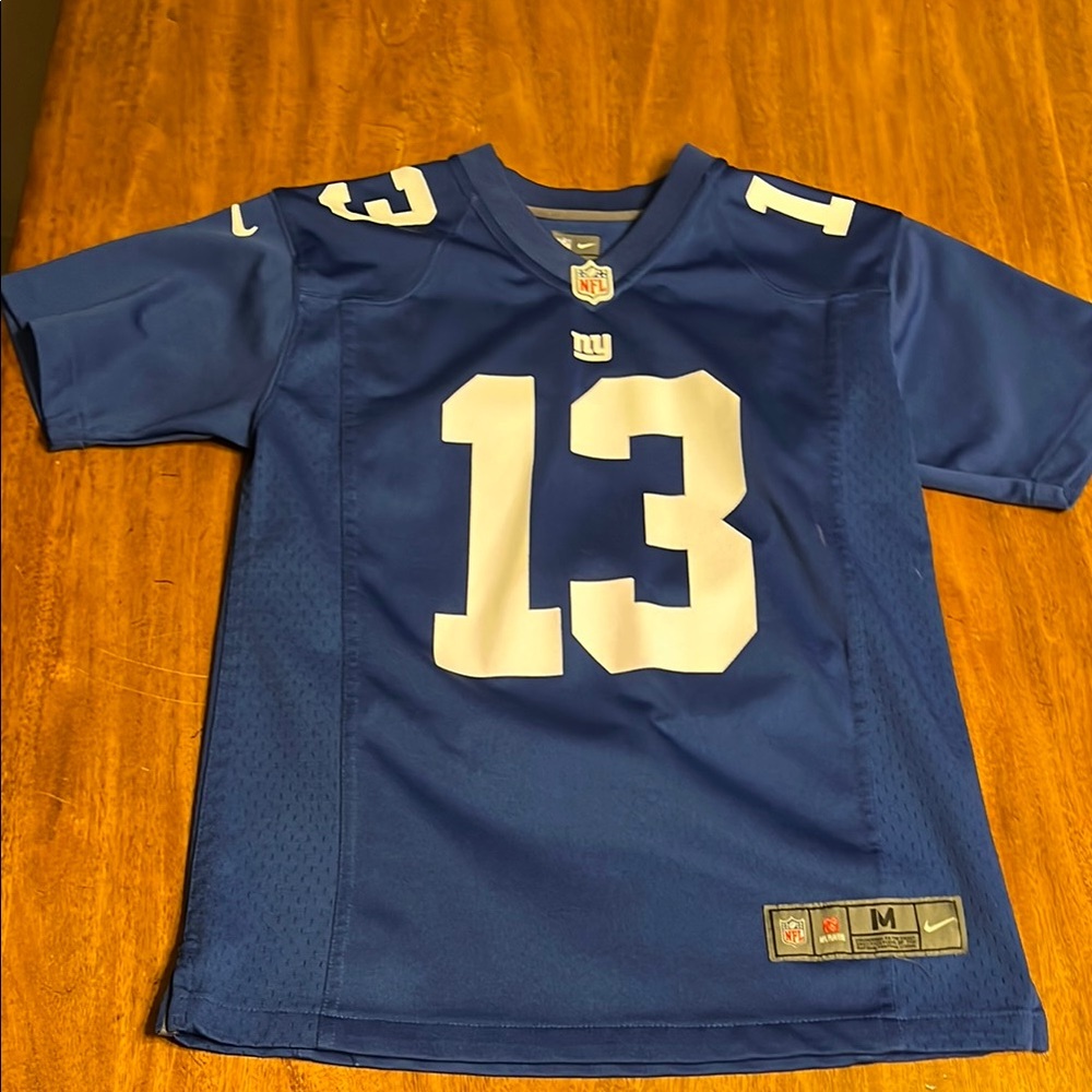 Nike Blue and White Football Jersey